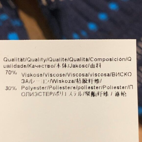 Hugo Boss sweater, Sz M-L, long sleeve pull over, navy, bright blue, EUC - Picture 6 of 16